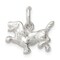 Sterling Silver Dog Charm &#x26; 18&#x22; Chain Jewerly 14.6mm x 14.8mm